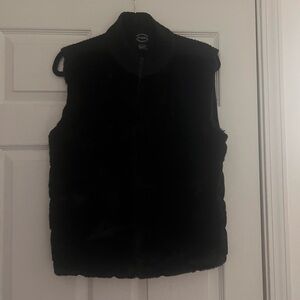 Black Faux Fur Vest